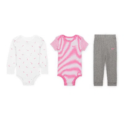 Nike Baby Essentials Baby (12-24m) 3-piece Bodysuits And Pants Set In White