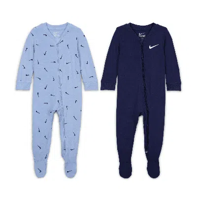 Nike Baby Essentials Baby Coveralls (2-pack) In Blue