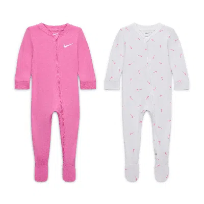 Nike Baby Essentials Baby Coveralls (2-pack) In Pink