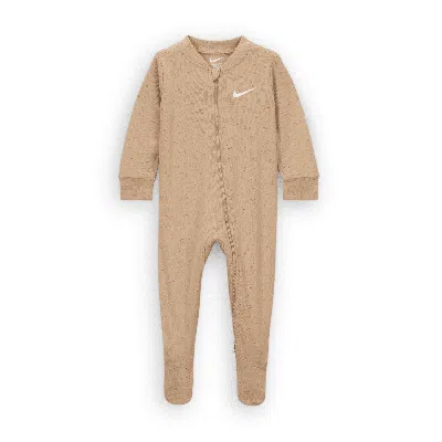 Nike Baby Essentials Baby Pointelle Coverall In Brown