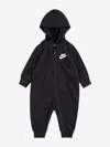 Nike Baby French Terry Coverall In Black