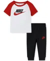 Nike Baby Futura Raglan T-shirt & Jogger Pants, 2 Piece Set In Black