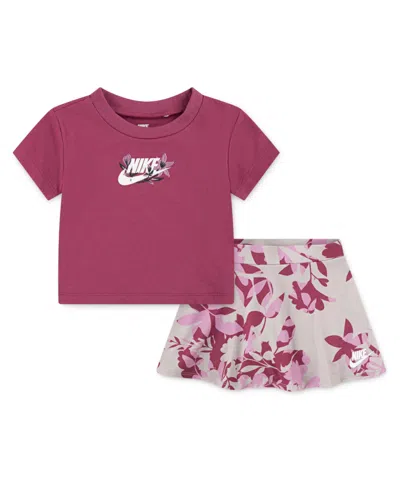 Nike Baby Girls' Club T-shirt And Scooter, 2-piece Set In Multi