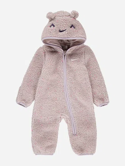 Nike Baby Girls Cozy Comfort Coverall In Brown