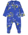 Nike Baby Girls Or Boys Printed Footed Coverall In Blue