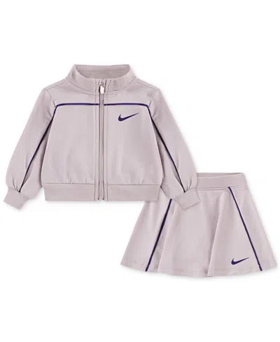 Nike Baby Girls Varsity Prep Track Jacket & Scooter, 2 Piece Set In Purple