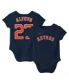 Nike Baby Jose Altuve Navy Houston Astros Fuse Name Number Bodysuit In Navy