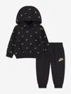 Nike Baby Nsw Aop Fleece Tracksuit In Black
