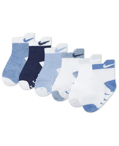 Nike Kids' Baby Or Toddler Tab Gripper Socks, Pack Of 6 In Baltic Blue