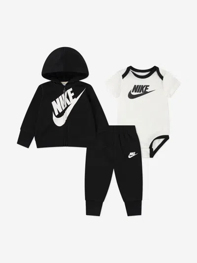 Nike Kids' Baby Sustainable 3 Piece Tracksuit Set In Black