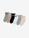Nike Baby Swoosh 6 Pack Ankle Socks Set In Pink