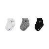 Nike Baby Swoosh Ankle Gripper Socks (3-pairs) In Grey