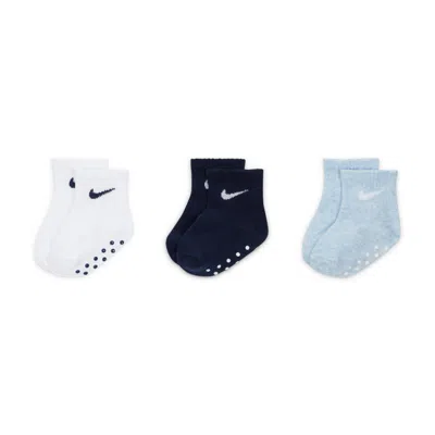Nike Baby Swoosh Ankle Gripper Socks (3-pairs) In Multi