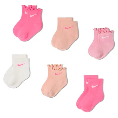 Nike Baby Textured Ankle Socks (6 Pairs) In Multi