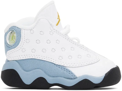 Nike Baby White & Blue Jordan 13 Retro Sneakers In Dj3004-170