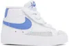Nike Baby White Blazer Mid '77 Sneakers In White/royal