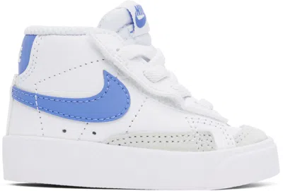 Nike Baby White Blazer Mid '77 Sneakers In White/royal