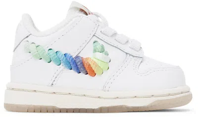 Nike Baby White Dunk Low Se Sneakers In White/multi