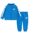 Nike Baby Zip-up Jacket & Jogger Pants, 2 Piece Set In Blue