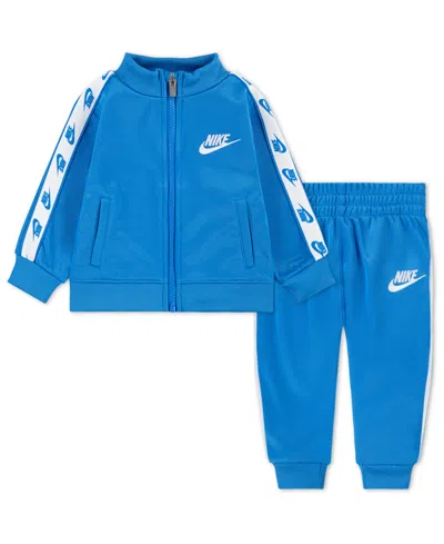 Nike Baby Zip-up Jacket & Jogger Pants, 2 Piece Set In Blue