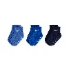 Nike Baby And Toddler Logo Gripper Ankle Socks, 3 Pack In Blue