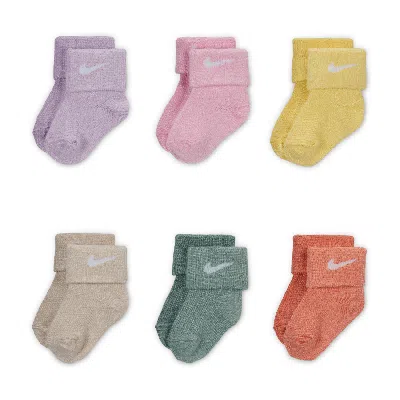 Nike Baby Waffle Knit Socks (6 Pairs) In Purple