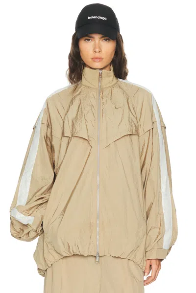 Nike Balloon Track Jacket In Brown