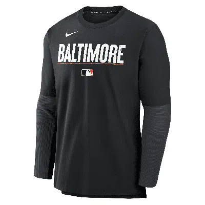 Nike Baltimore Orioles Authentic Collection City Connect Player  Men's Dri-fit Mlb Pullover Jacket In Black