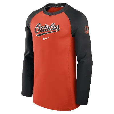 Nike Baltimore Orioles Authentic Collection Game Time  Men's Dri-fit Mlb Long-sleeve T-shirt In Orange