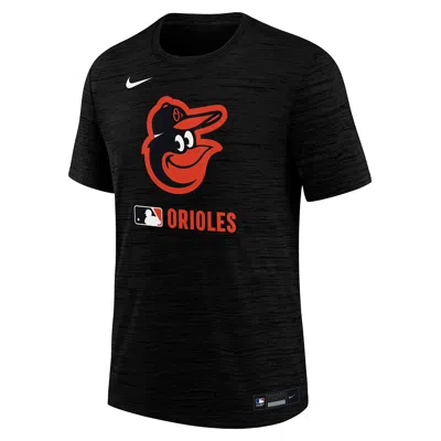 Nike Baltimore Orioles Authentic Collection Velocity Big Kidsâ  Dri-fit Mlb T-shirt In Black