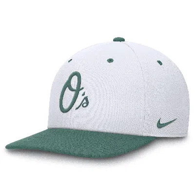 Nike Baltimore Orioles Bicoastal 2-tone Pro  Unisex Dri-fit Mlb Adjustable Hat In White