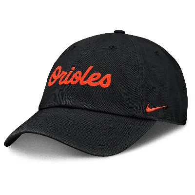 Nike Baltimore Orioles Club Menâs  Men's Mlb Adjustable Hat In Black