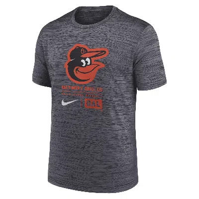 Nike Baltimore Orioles Large Logo Velocity  Men's Mlb T-shirt In Gray