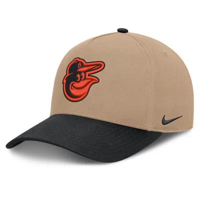 Nike Baltimore Orioles Rise  Men's Mlb A-frame Trucker Adjustable Hat In Brown