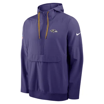 Nike Baltimore Ravens Alt Anorak  Men's Nfl 1/2-zip Hooded Jacket In Purple