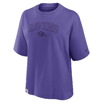 Nike Baltimore Ravens Arch Boxy  Women's Nfl T-shirt
