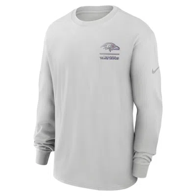 Nike Gray Baltimore Ravens Essential Heavy Max90 Long Sleeve T-shirt