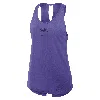 Nike Purple Baltimore Ravens Glory Crisscross Performance Tank Top In Purple