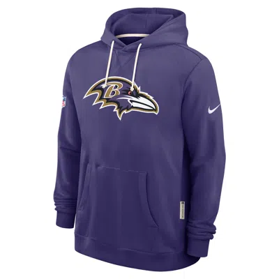 Nike Baltimore Ravens Initial Home Sideline  Men's Dri-fit Nfl Pullover Hoodie In Blue