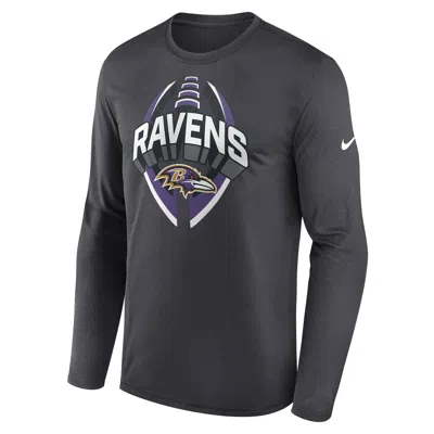 Nike Baltimore Ravens Legend Icon  Men's Dri-fit Nfl Long-sleeve T-shirt In Gray