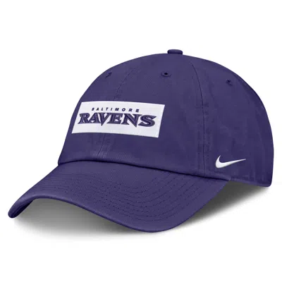 Nike Baltimore Ravens Primetime Club Wordmark  Men's Nfl Adjustable Hat In Purple