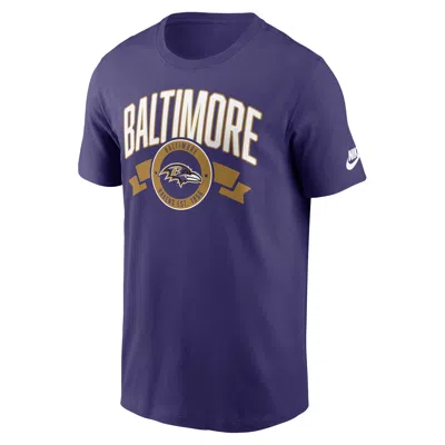 NIKE BALTIMORE RAVENS REWIND FRONT AND BACK HIT ESSENTIAL  MEN'S NFL T-SHIRT,1015884881