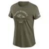 Nike Baltimore Ravens Salute To Service Sideline  Women's Nfl T-shirt In Green