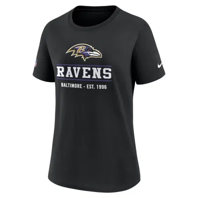 Nike Baltimore Ravens Sideline Alt  Women's Dri-fit Nfl T-shirt In Black