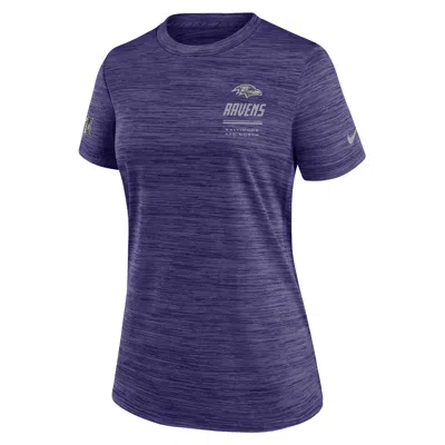 Nike Baltimore Ravens Sideline Velocity  Women's Dri-fit Nfl T-shirt In Purple