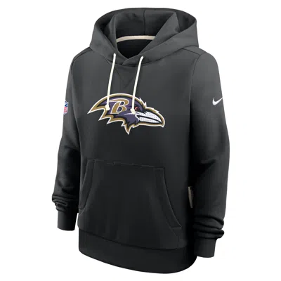 Nike Baltimore Ravens Sideline  Women's Dri-fit Nfl Pullover Hoodie In Gray