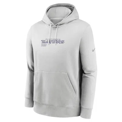 Nike Baltimore Ravens Slot Receiver Club  Men's Nfl Pullover Hoodie In Gray
