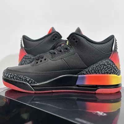 Pre-owned Nike Balvin X Air Jordan 3 “rio”fn0344-001 Men's Shoes Black Rainbow