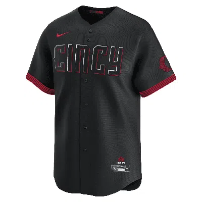 Nike Barry Larkin Cincinnati Reds City Connect  Men's Dri-fit Adv Mlb Limited Jersey In Black
