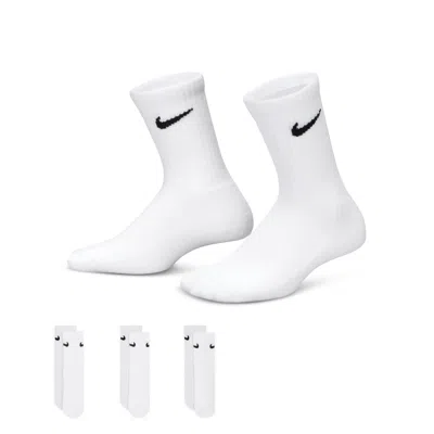 Nike Basics Kids' Crew Socks (3 Pairs) In Gray